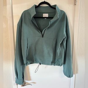 Allfenix made in Melbourne Australia green Women's Quarter-Zip Sweater